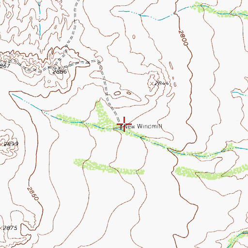 Topographic Map of New Windmill, TX