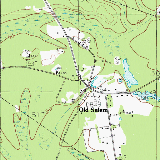 Topographic Map of Newton Oil Field, TX