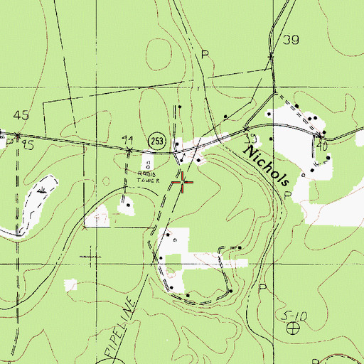 Topographic Map of Nichols Creek Church, TX