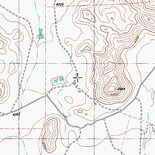 Topographic Map of Nichols Ranch, TX