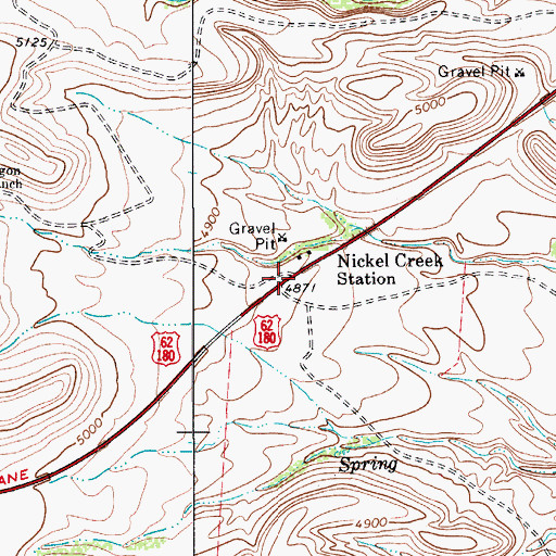 Topographic Map of Nickel Creek Station, TX