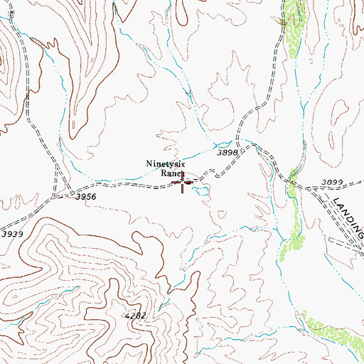 Topographic Map of Ninetysix Ranch, TX