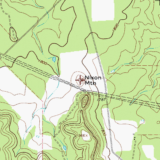 Topographic Map of Nixon Mountain, TX
