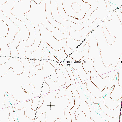 Topographic Map of Number Two Windmill, TX