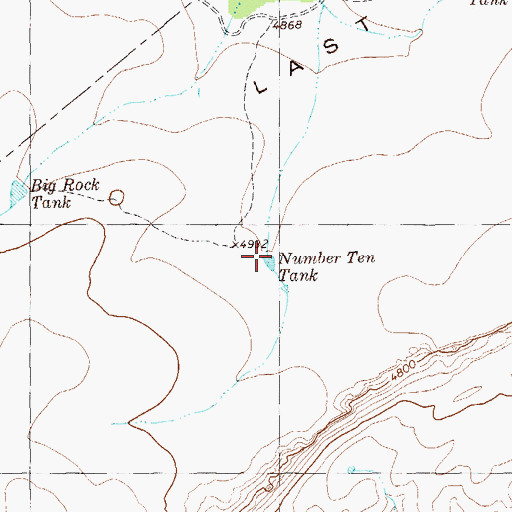 Topographic Map of Number Ten Tank, TX