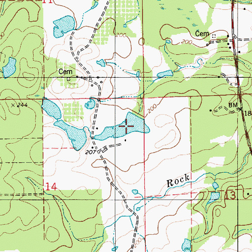 Topographic Map of McQueens Pond, AL