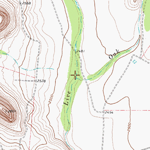 Topographic Map of Noelke Creek, TX
