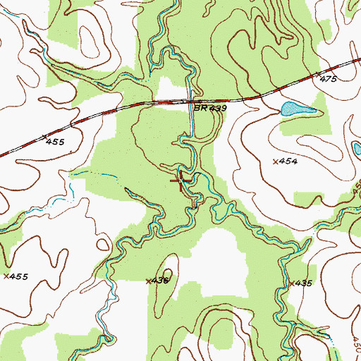Topographic Map of Nolan Creek, TX