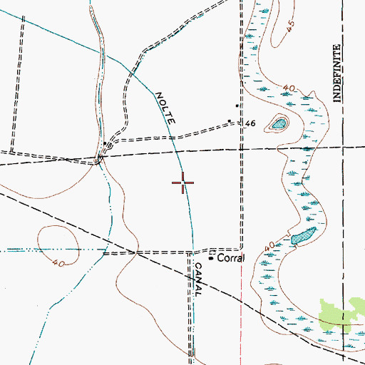 Topographic Map of Nolte Canal, TX