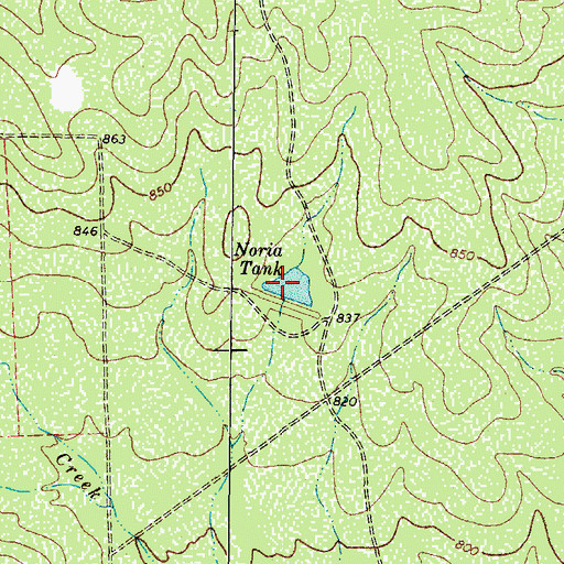 Topographic Map of Noria Tank, TX