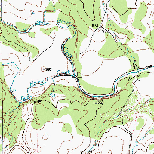 Topographic Map of North Bee House Creek, TX