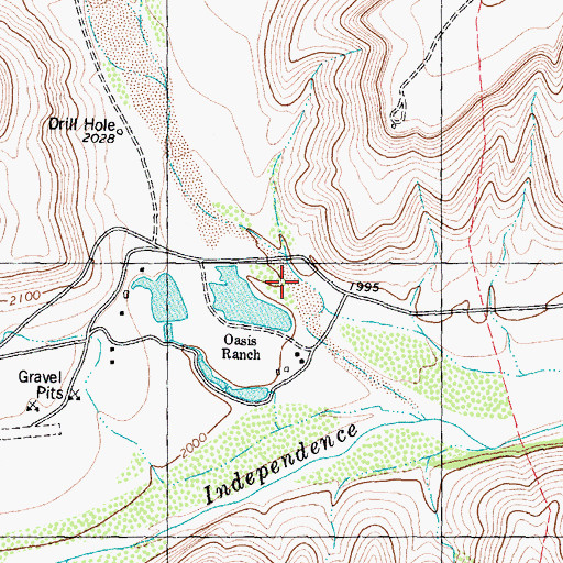 Topographic Map of North Canyon, TX