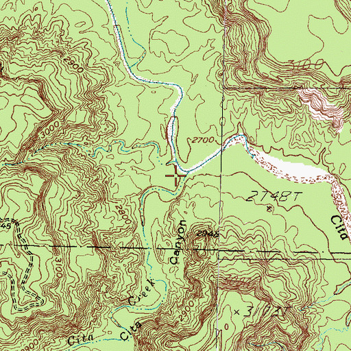 Topographic Map of North Cita Canyon, TX