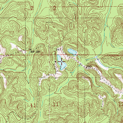 Topographic Map of Moore Pond, AL
