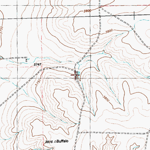 Topographic Map of North Cottonwood Windmill, TX