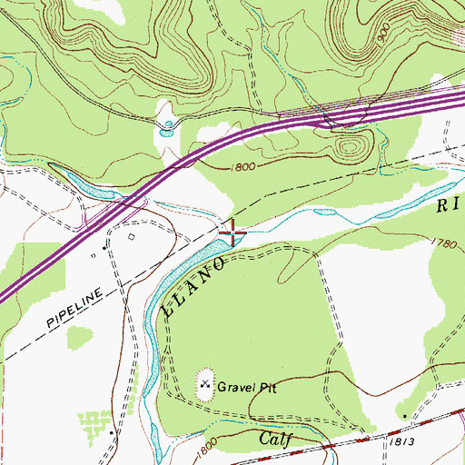 Topographic Map of North Creek, TX