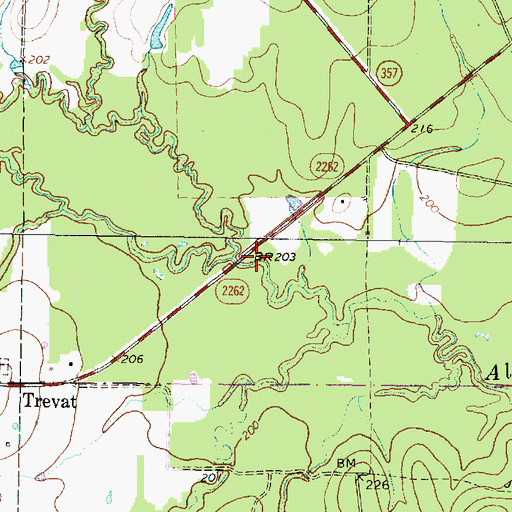 Topographic Map of North Creek, TX