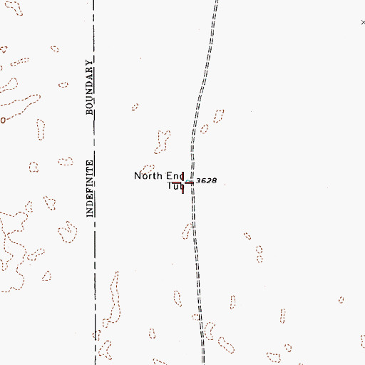 Topographic Map of North End Tub, TX