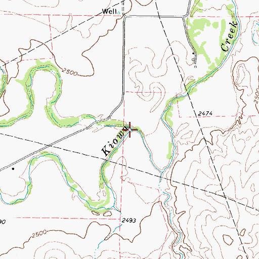 Topographic Map of North Fork Creek, TX