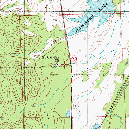 Topographic Map of Mount Calvary Baptist Church, AL