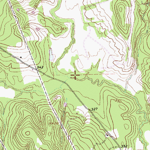 Topographic Map of North Fork Lower Keechi Creek, TX