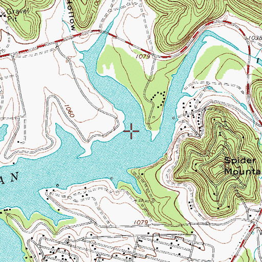 Topographic Map of North Fork Morgan Creek, TX
