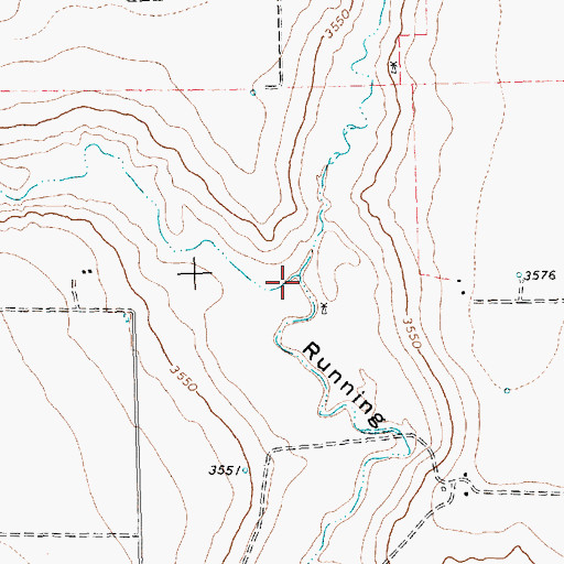 Topographic Map of North Fork Running Water Draw, TX