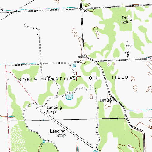 Topographic Map of North Francitas Oil Field, TX