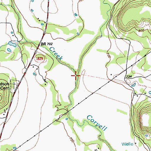 Topographic Map of North Greenbriar Creek, TX