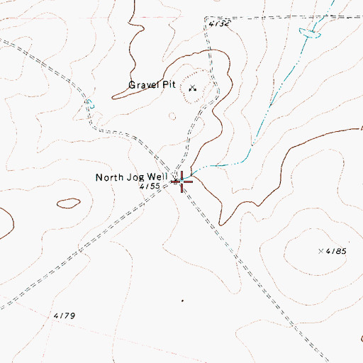 Topographic Map of North Jog Well, TX