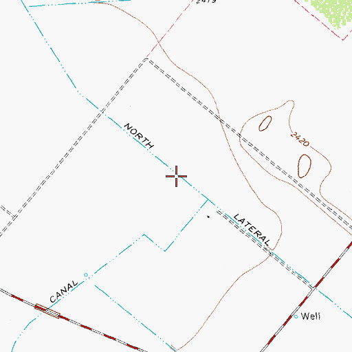 Topographic Map of North Lateral, TX