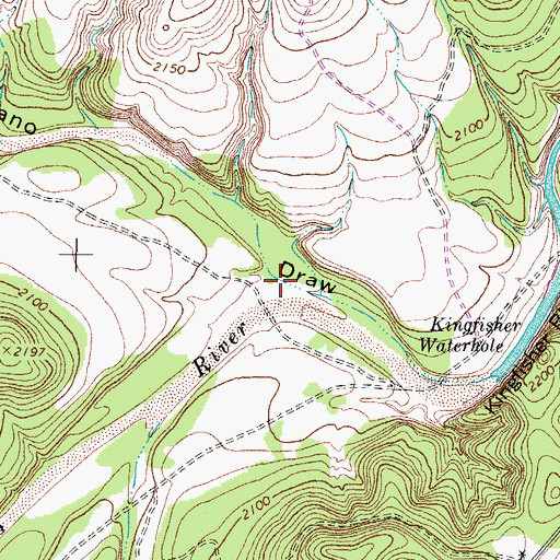 Topographic Map of North Llano Draw, TX