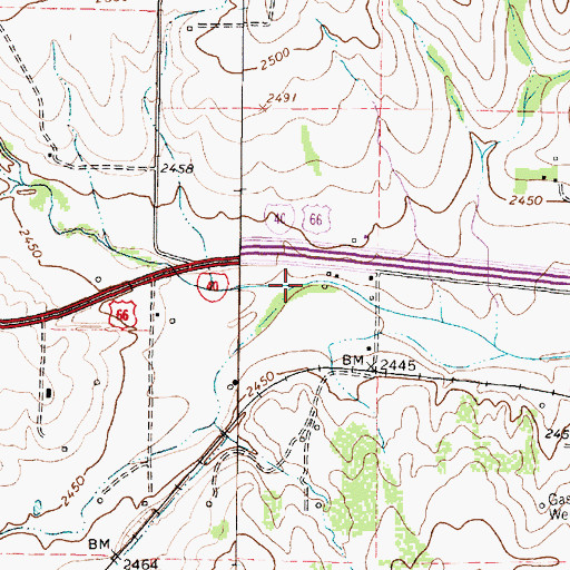 Topographic Map of North Long Dry Creek, TX