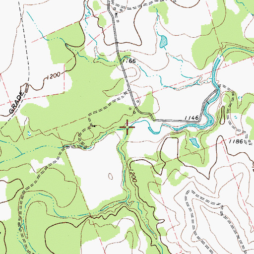 Topographic Map of North Mesquite Creek, TX