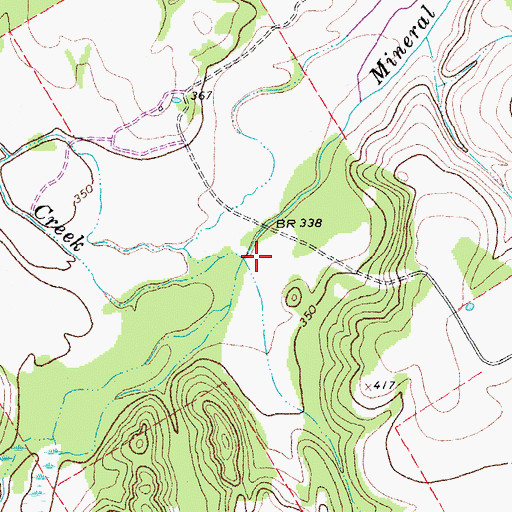 Topographic Map of North Mineral Creek, TX