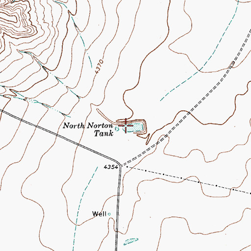 Topographic Map of North Norton Tank, TX