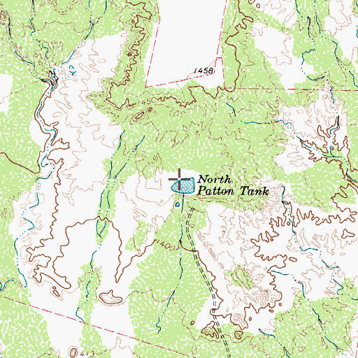 Topographic Map of North Patton Tank, TX
