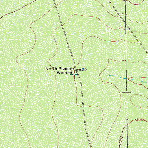 Topographic Map of North Pipeline Windmill, TX