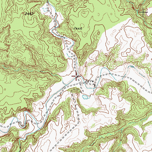 Topographic Map of North Prong Little Red River, TX