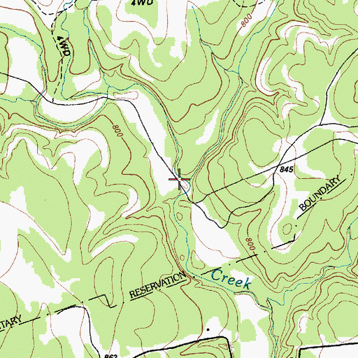 Topographic Map of North Reese Creek, TX