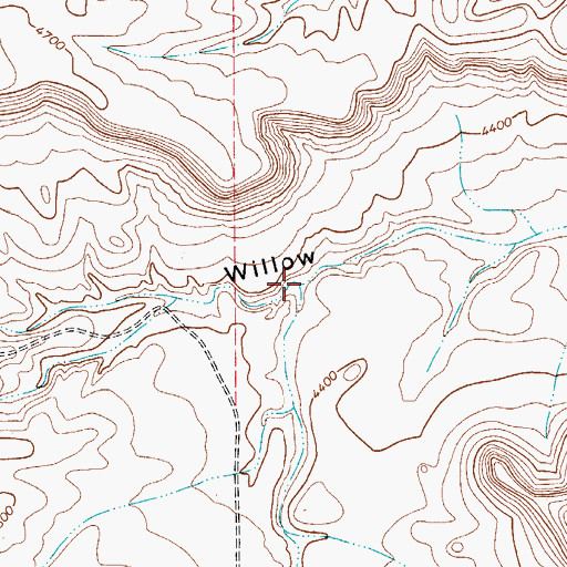 Topographic Map of North Rock Draw, TX