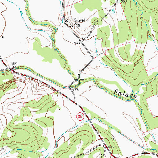 Topographic Map of North Salado Creek, TX