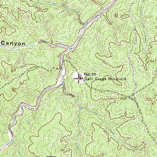 Topographic Map of North Salt Creek Windmill, TX