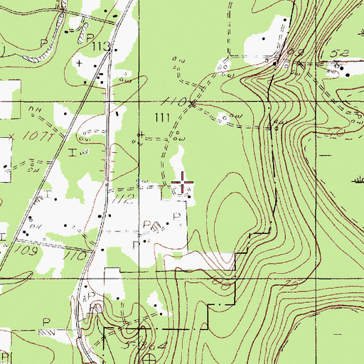 Topographic Map of North Silsbee Oil Field, TX