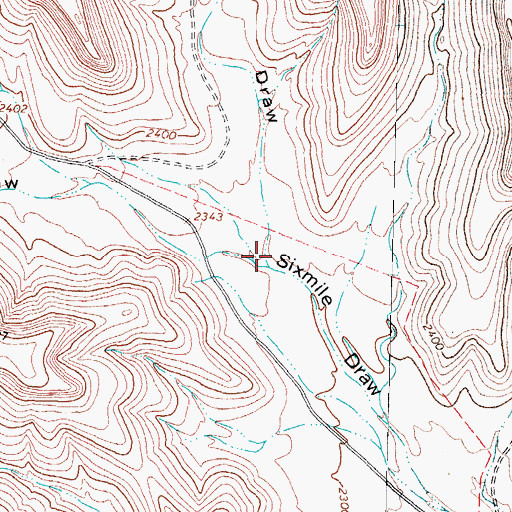 Topographic Map of North Sixmile Draw, TX