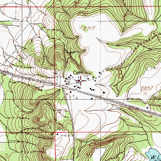 Topographic Map of Mount Sinai Church, AL