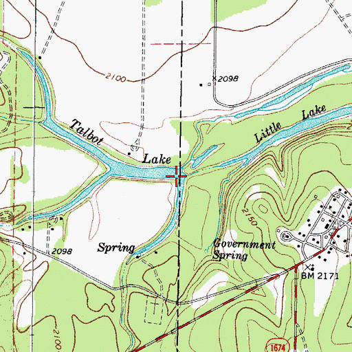 Topographic Map of North Valley, TX