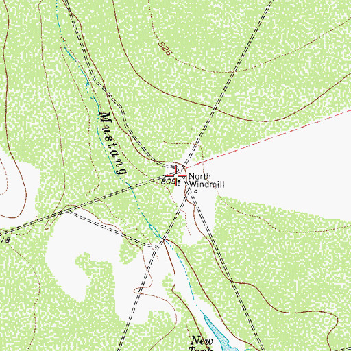 Topographic Map of North Windmill, TX