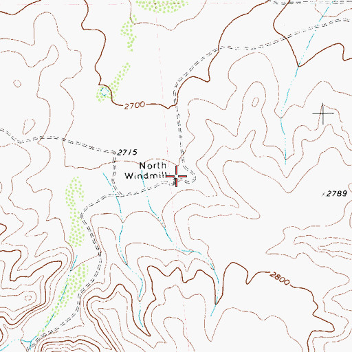Topographic Map of North Windmill, TX