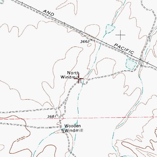 Topographic Map of North Windmill, TX